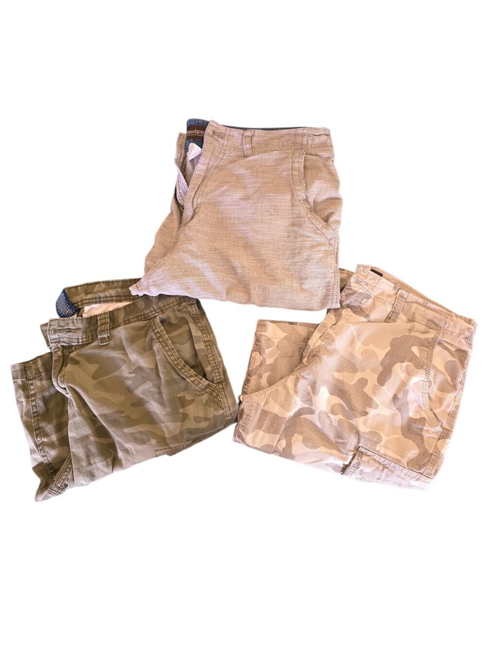 Men's Cargo Shorts Bundle 3 Pairs 1-34 Waist 2-36 Waist